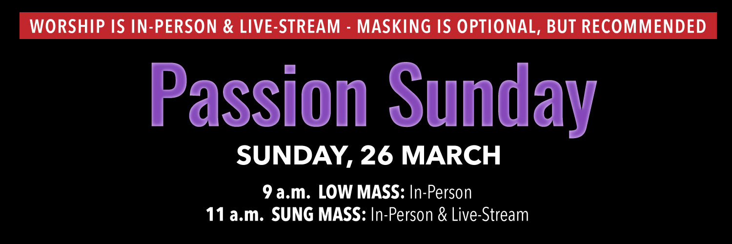 Worship details for Passion Sunday