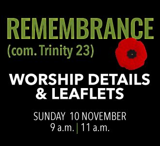 Worship details for Remembrance Sunday