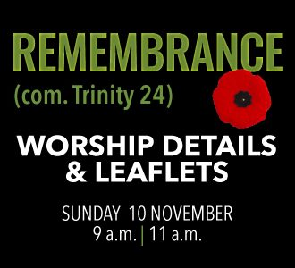 Worship details for Remembrance Sunday