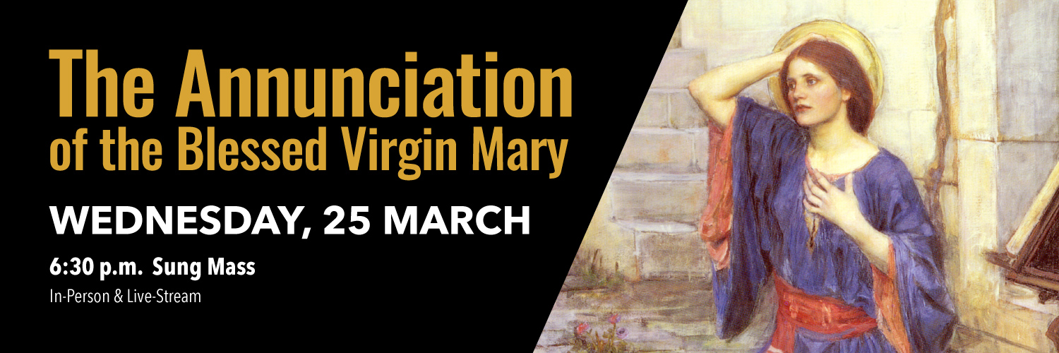 Worship details for the Annunciation of the BVM