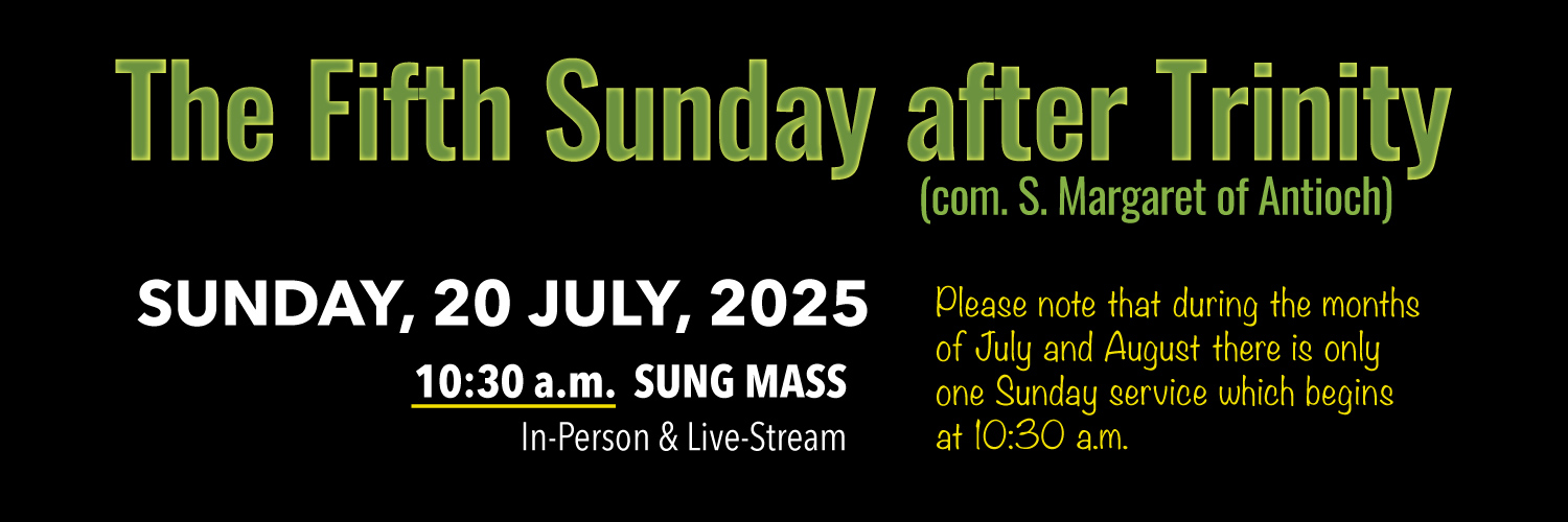 Worship details for Trinity 5