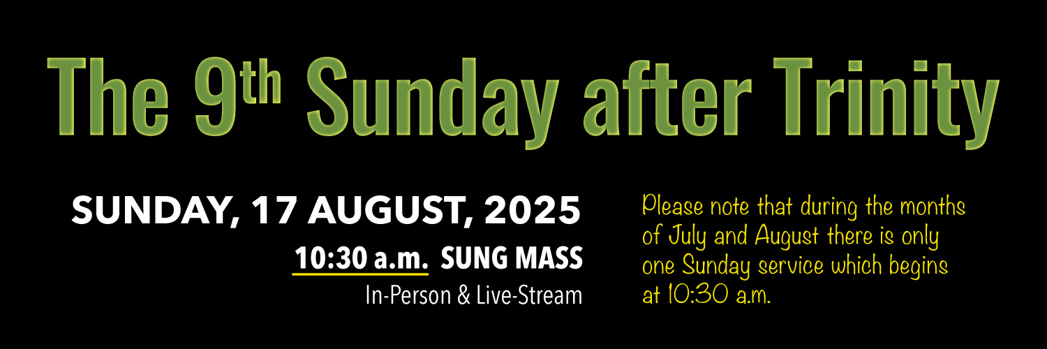 Worship details for Trinity 9