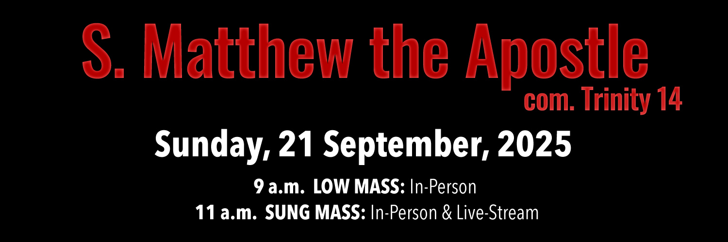 Worship details for St. Matthew
