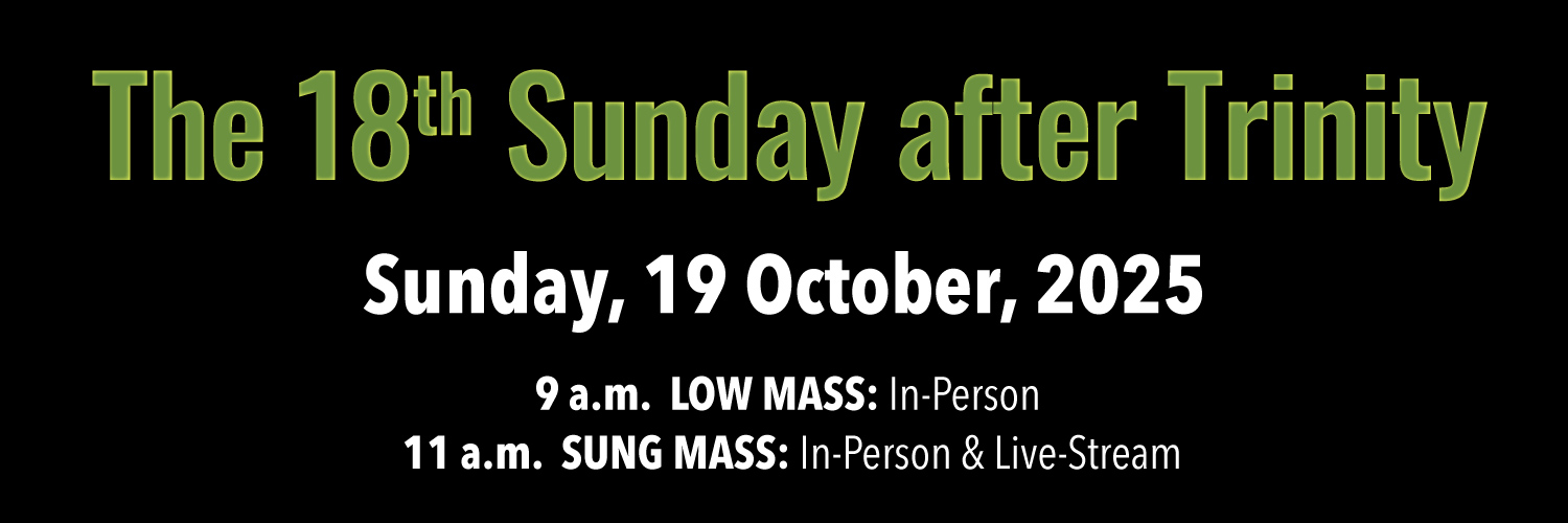 Worship details for Trinity 18