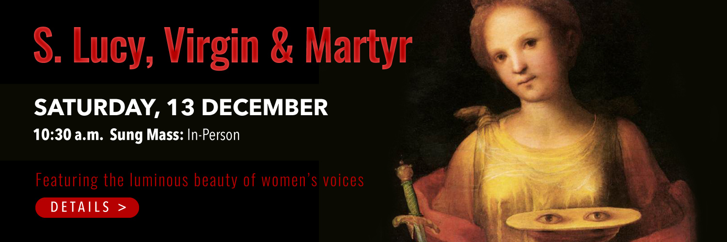 Worship details for the feast of S. Lucy