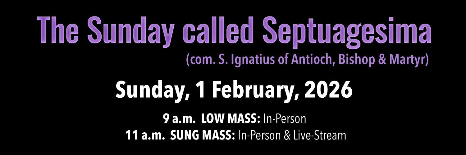 Worship details for Septuagesima