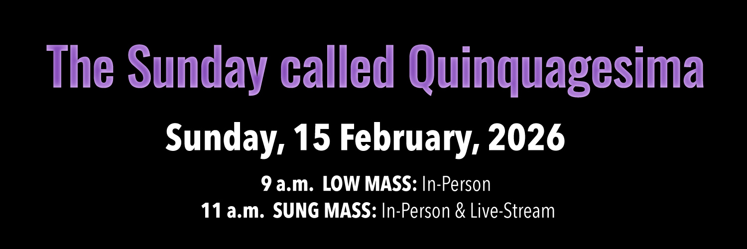Worship details for Quinquagesima