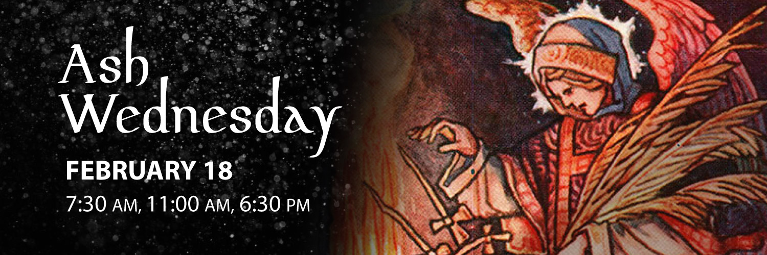 Worship details for Ash Wednesday