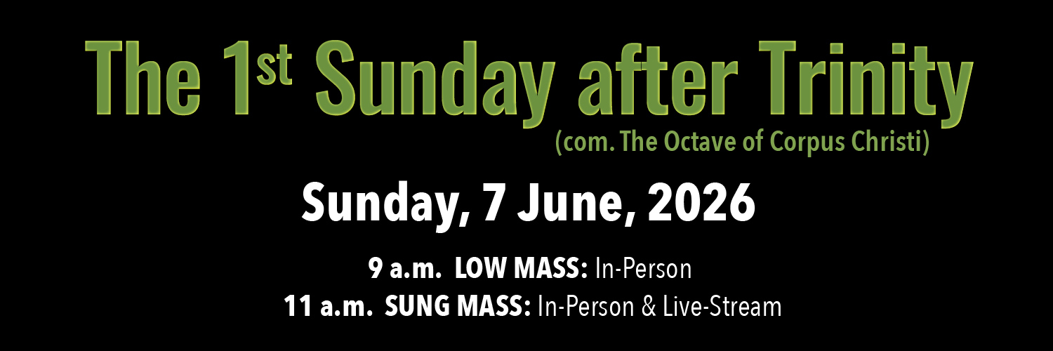 Worship details for Trinity 1