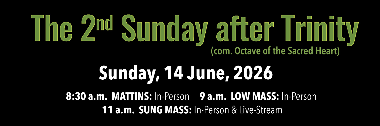 Worship details for Trinity 2