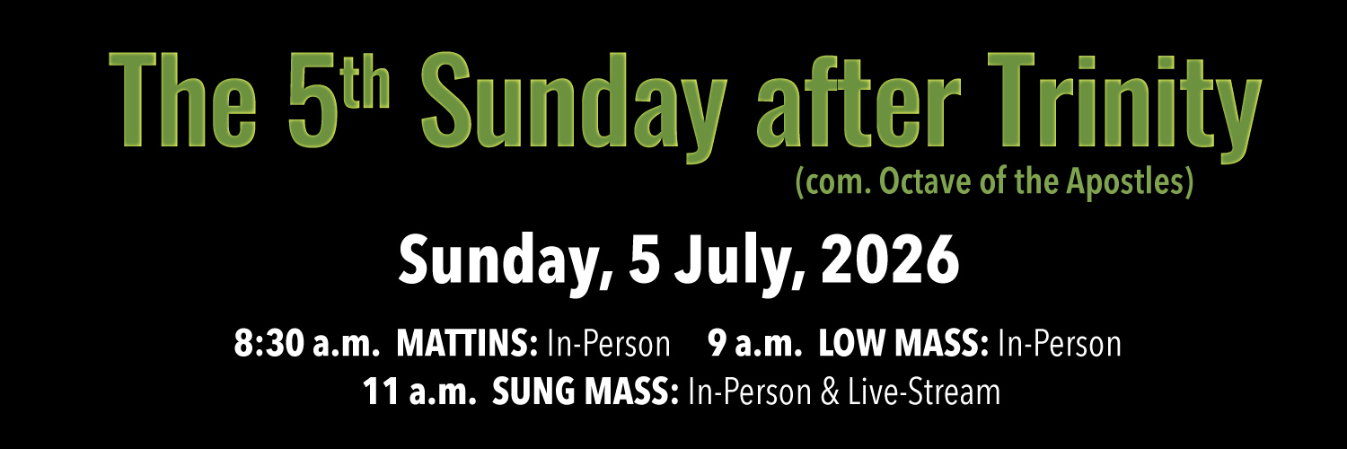 Worship details for Trinity 5