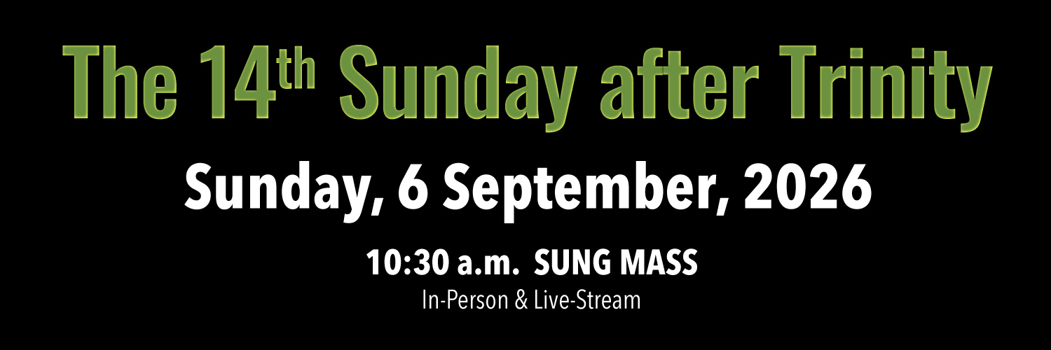 Worship details for Trinity 14