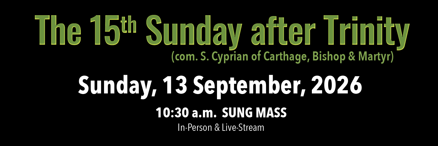 Worship details for Trinity 15