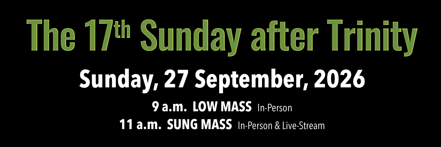 Worship details for Trinity 17