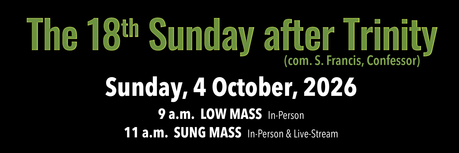 Worship details for Trinity 18